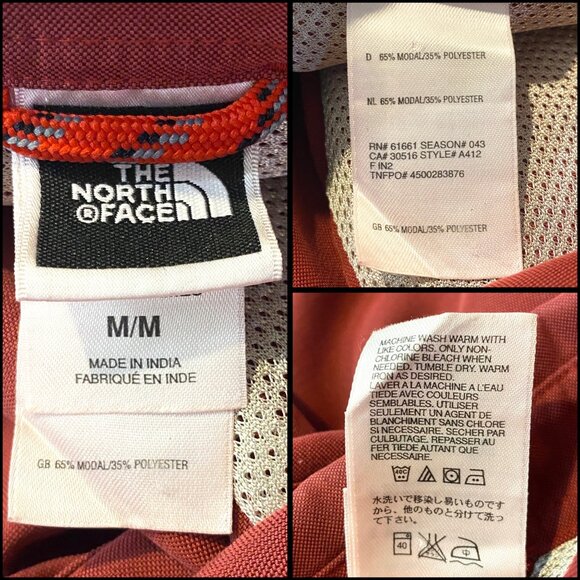 The North Face Red Syncline Long-Sleeve Collared Button-Up Shirt Outdoor Size M - Picture 5 of 9